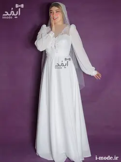 خرید مدل لباس عقد محضری لاکچری جواهر دوزی مدل شانا مزون آیمد