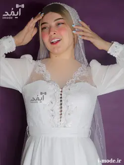 خرید مدل لباس عقد محضری لاکچری جواهر دوزی مدل شانا مزون آیمد