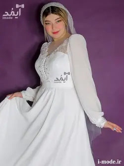 خرید مدل لباس عقد محضری لاکچری جواهر دوزی مدل شانا مزون آیمد