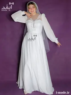 خرید مدل لباس عقد محضری لاکچری جواهر دوزی مدل شانا مزون آیمد