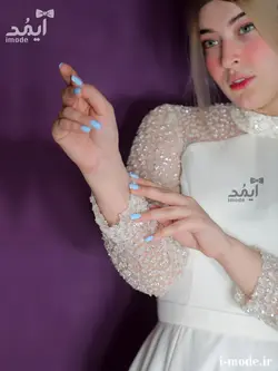 خرید لباس عقد جواهر دوزی شیک پیراهن عقد محضری لاکچری آیمد