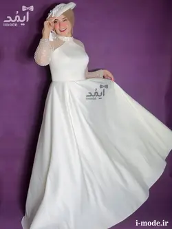 خرید لباس عقد جواهر دوزی شیک پیراهن عقد محضری لاکچری آیمد