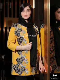 کت مجلسی زرد زنانه شیک خرید کت مجلسی دخترانه جدید مانتو کتی