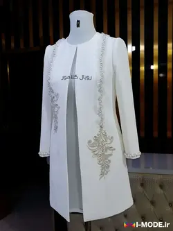 خرید کت مجلسی عروس مدل ستاره ۲ مدل مانتو عقد محضری عروس جدید