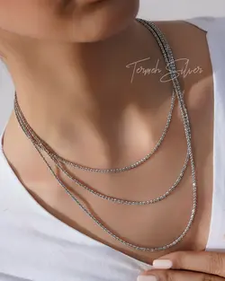 زنجیر نقره خاویاری ضخیم ZT 1007