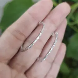 گوشواره نقره کلیپسی حلقه ای بزرگ GT 1036