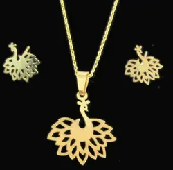 نیم ست نقره طاووس کد 10001