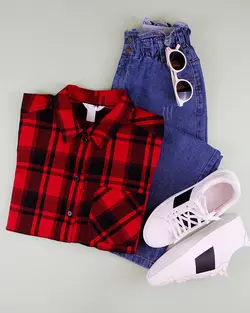 چهار خانه پشمی قرمز » پوشاک مظفری فروشگاه خرید لباس دخترانه زنانه شیک مجلسی مد روز