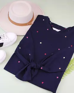 پیراهن سورمه ای قلبی » پوشاک مظفری فروشگاه خرید لباس دخترانه زنانه شیک مجلسی مد روز