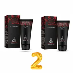 قیمت و خرید ژل تیتان قرمز مشکی حجم دهنده آلت آقایان بسته 2 عددی (اصل روسیه + ضمانت کتبی) | کاندوم مارکت