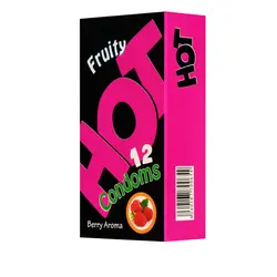 قیمت و خرید کاندوم هات مدل fruity بسته 12 عددی | کاندوم مارکت