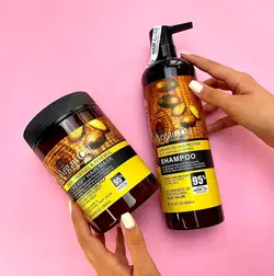 ست شامپو و ماسک مو فاقد سولفات لایتنس روغن آرگان