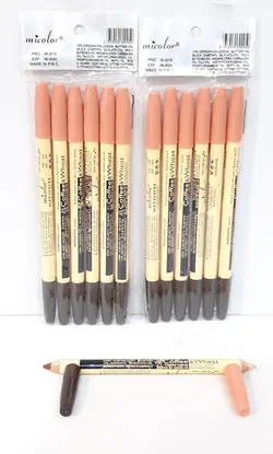 مداد محو ابرو و مداد ابرو دو سر micolor (6 عددی)