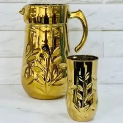 پارچ لیوان طلایی نارسیس