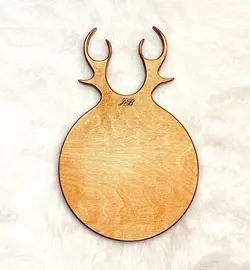 تخته سرو گرد گوزن کوچک چوبی
