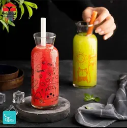 لیوان اسموتی طرح دار