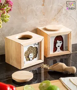 جا ادویه چوبی کوچک پلاس