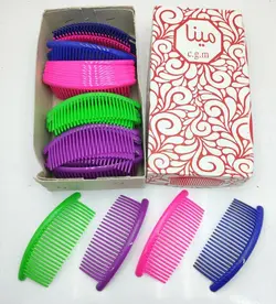 شانه زلفی دمدار رنگی کوچک