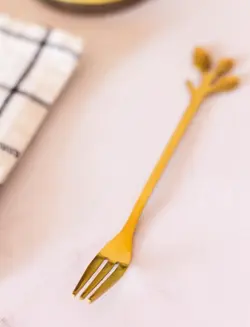 چنگال دسر طلای  (6 عددی)