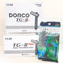 ژیلت دورکو اصلی ( سبز ) ویتنام مدل TG-II plus (عمده 20 بسته 5 عددی)