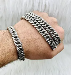ست گردنبند و دستبند کارتیر ضخیم