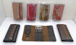 کیف جاکلیدی چرم طبیعی دکمه مخفی کارتی رگالی