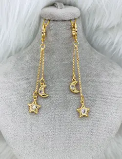 گوشواره آویز طرح ستاره 2