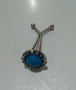 گیره روسری نگین آبی