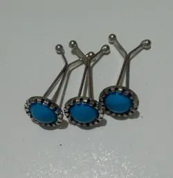 گیره روسری نگین آبی