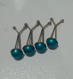 گیره روسری نگین سبزآبی