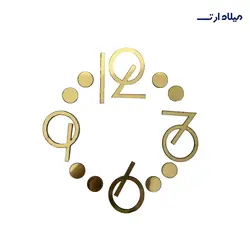 اعداد ساعت انگلیسی 9 سانت طلایی 4 تایی با نشان گرد - گروه هنری میلاد