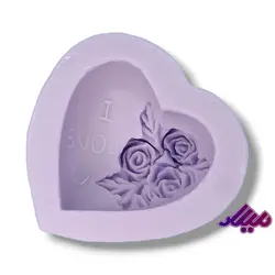 قالب سیلیکونی قلب گل برجسته قطر 6 سانت - گروه هنری میلاد