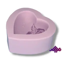 قالب سیلیکونی قلب گل برجسته قطر 6 سانت - گروه هنری میلاد