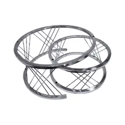 استند مزه گرد حصیری دو طبقه نقره ای قطر 23و 30 - گروه هنری میلاد