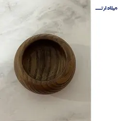 ظروف بتنی کاسه کروی طرح چوب قطر 7 ارتفاع 5 سانت - گروه هنری میلاد