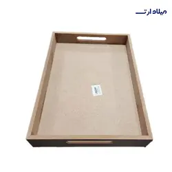 بیس MDF سینی دسته دار مستطیل 35*25 ارتفاع 6 سانت - گروه هنری میلاد