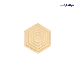 بیس MDF زیر لیوانی شش ضلعی شیار دار۱۲ سانتی - گروه هنری میلاد