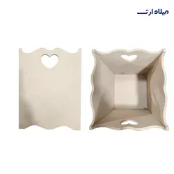 بیس MDF سطل دسته قلب 20*20ارتفاع21سانت - گروه هنری میلاد