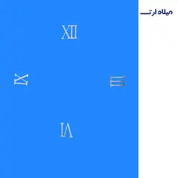 عدد ساعت 4 عددی 7سانتی یونانی نقره ای - گروه هنری میلاد