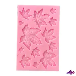 قالب سیلیکونی برگ چنار 13تایی 9در6سانت - گروه هنری میلاد