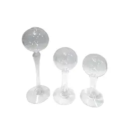 ست پیرکس سه عددی جا شمعی قارچی - گروه هنری میلاد