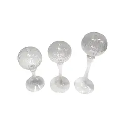 ست پیرکس سه عددی حبابی پایه دار شیاردار - گروه هنری میلاد