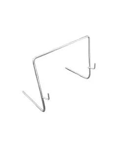 پایه آینه مستطیل فلزی نقره ای ارتفاع 16 عرض 21 سانت - گروه هنری میلاد