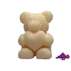 قالب سیلیکونی خرس گل گلی قلب دار ارتفاع 6 سانت - گروه هنری میلاد