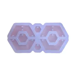 قالب سیلیکونی گوشواره کد یک طرح شش ضلعی 8 عددی - گروه هنری میلاد