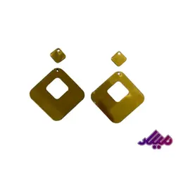 مولتی استایل طلایی گوشواره مربع تو خالی 4*4سانت - گروه هنری میلاد