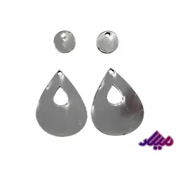 مولتی استایل نقره ای گوشواره اشک تو خالی 4*3سانت - گروه هنری میلاد