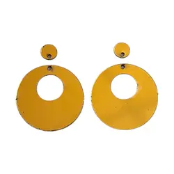 مولتی استایل طلایی گوشواره گرد تو خالی قطر 4سانت - گروه هنری میلاد