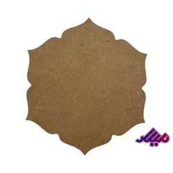 بیس MDF خام گل شش پر نوک تیز قطر 11.5 سانت - گروه هنری میلاد