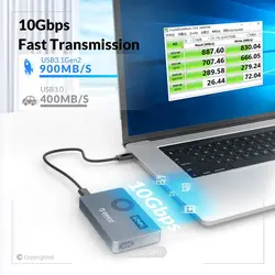 آداپتور SSD NVME محفظه ORICO M.2 با LED دما و فن خنک کننده | چیاکالا